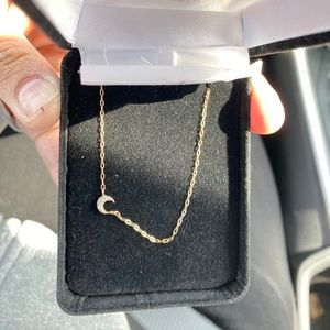 Catbird TINY CRESCENT MOON NECKLACE Yayoi Forest